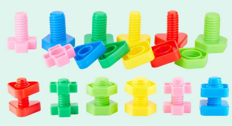 1 комплект винтовые строительные блоки пластиковые вставные блоки гайка форма игрушки для детей образовательные игрушечные масштабные модели GYH