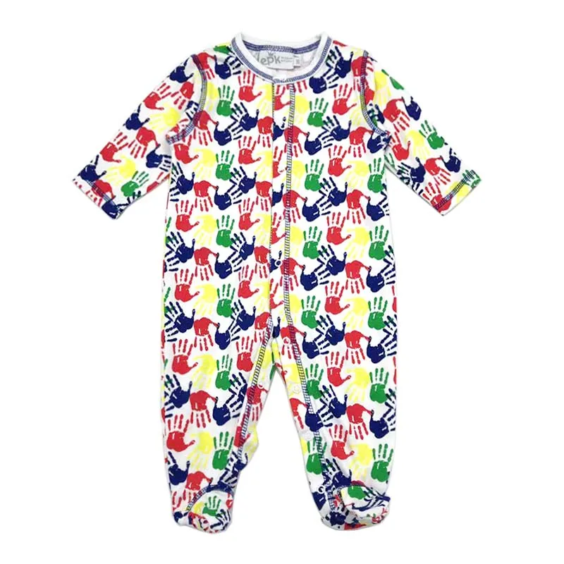 حللا الرضع حديثي الولادة طفل الفتيات الفتيان رومبير 3 6 9 12 18 24 أشهر النائمون بيجامة الرضع الاطفال الملابس