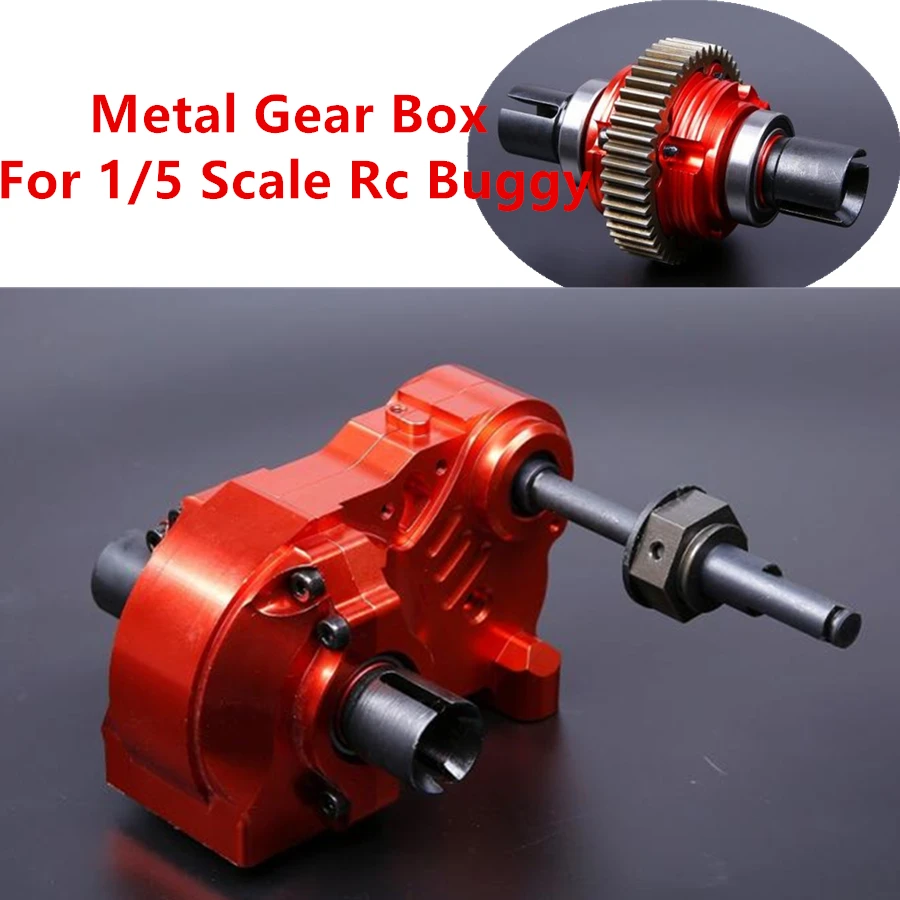 

1/5 Scale RC Buggy Upgrade Parts Aluminum Alloy Gear Box Set Fit For HPI Racing Baja Remote Control Toys Gasoline Car