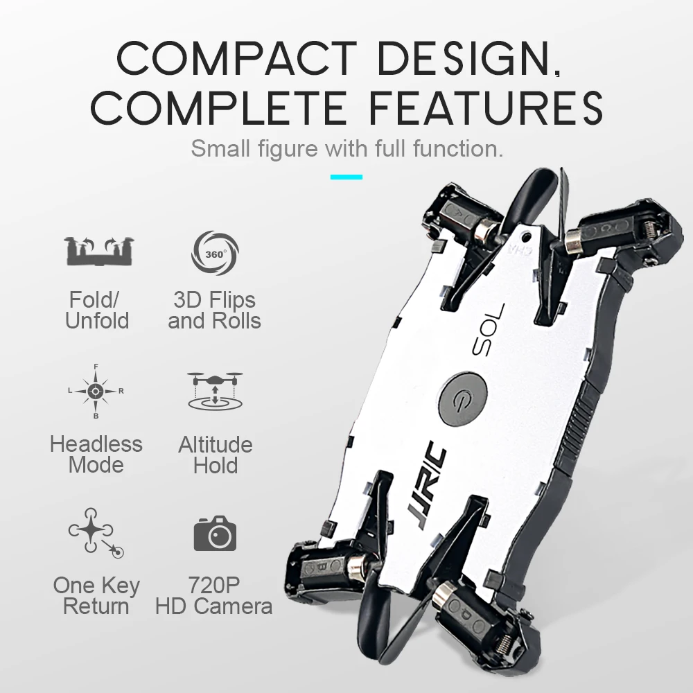 

Selfie Drone JJRC H49 H49WH RC Mini Drone with 720P HD Wifi FPV Camera Rc airplanes Drone One Key Return Altitude Hold VS H37