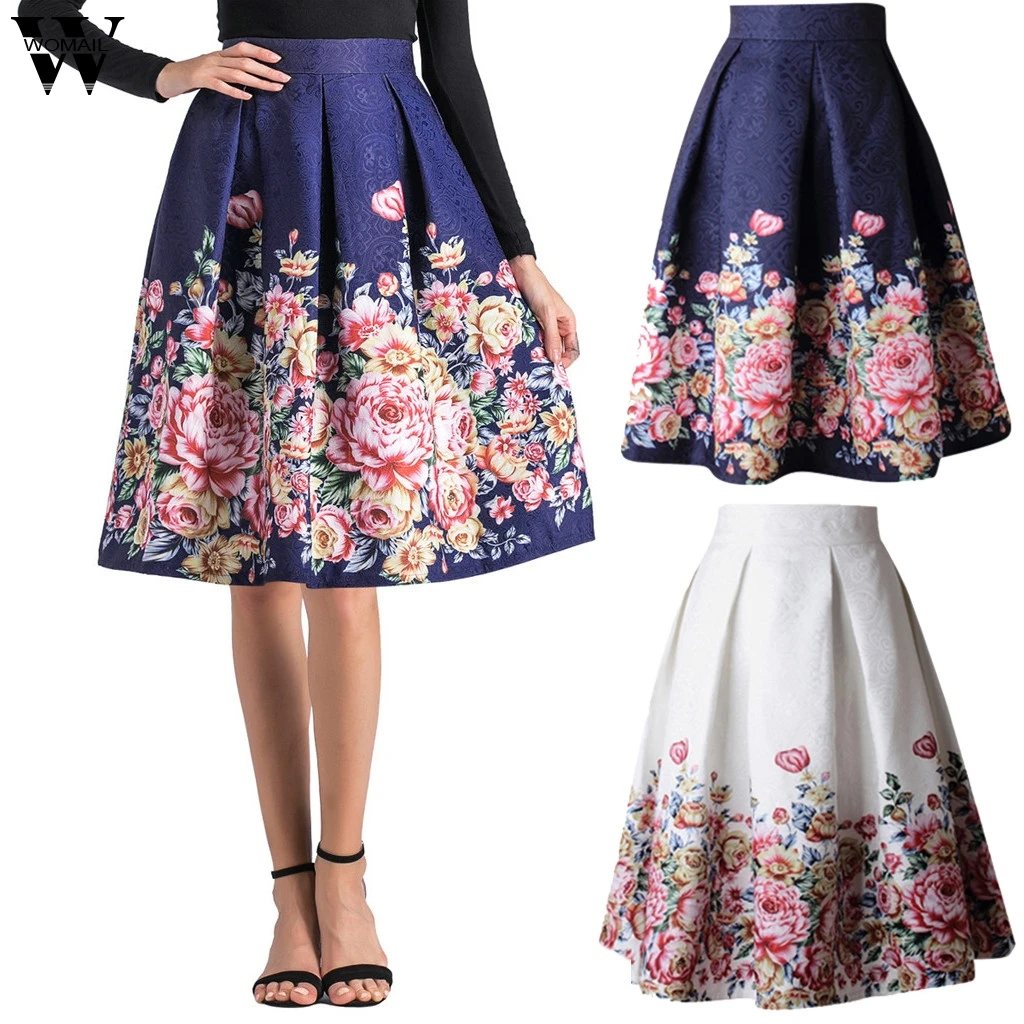 

Womail Skirt Women NEW Summer Grey Side Zipper Tie Front Overlay Ruffle Skirt Print Casual High Waist Fashion 2019 dropship M28