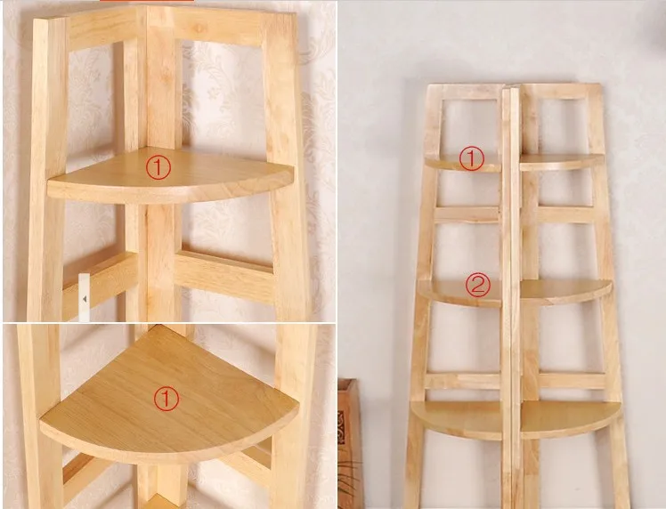 etagere d'angle en chene massif