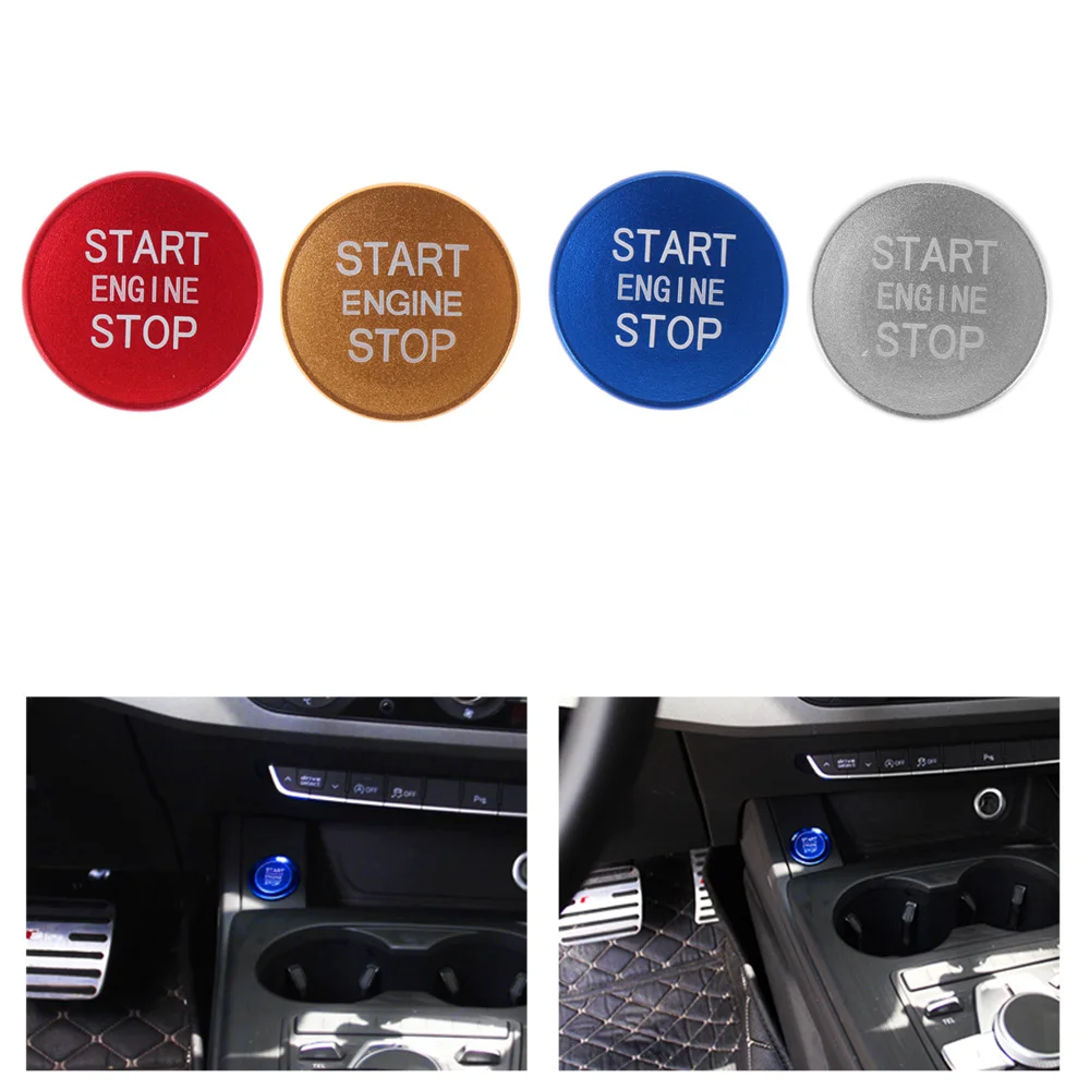 1 шт. автомобильный старт остановить двигатель переключатель кнопка Крышка кольцо наклейка для Audi A6 B8 A6L Q5 8R A4 C7 B9 A7 BT авто аксессуары