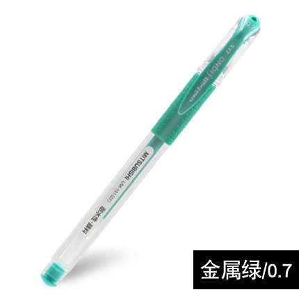 Новинка! Japan UNI UM-151 Signo цветная гелевая ручка металл/молочный цвет для ежедневного письма 0,7 мм 1 штука - Цвет: metal green