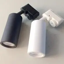 Светодиодный Трек освещение 6 Вт затемняемая круглая лампа 220 В белый черный корпус светодиодный свет для дома освещение художественной галереи