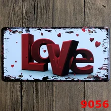 Новое поступление! Винтаж Стиль любовь металлической стене Плёнки олова знак стены Стикеры доска декор из металла живопись паб и бар Настенный декор