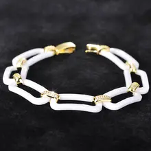 Dazz Новые блестящие керамические браслеты для женщин и мужчин золотого цвета, медные браслеты с цирконием, ювелирные изделия из Китая, Фарфоровые аксессуары Bileklik