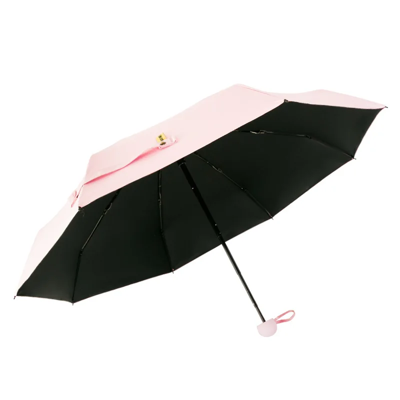 18 см 240 г мини-зонтик Upf50+ маленький складной карманный зонтик Солнечный дождливый портативный водонепроницаемый летний подарок для девочек красный
