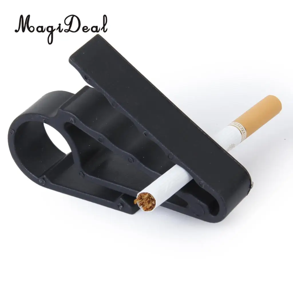MagiDeal Hot Sale Golf Cart Boat Cigar Holder Minder Grip Clip Clamp Golf Accessory Golf Club Equipment Father's Day Gift Black