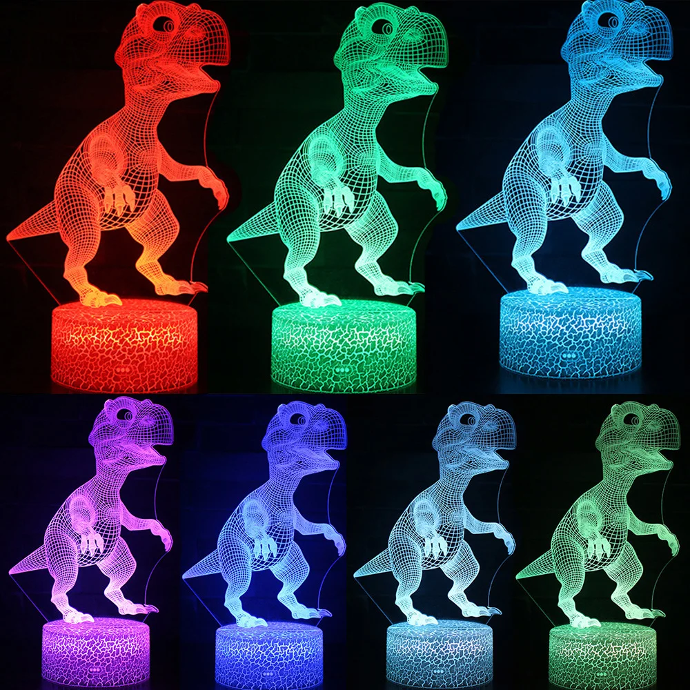  Desktop Bedside 3D LED Night Light Dinosaur series Gift Desktop Decoration Remote & Touch Control K - 4000112511160