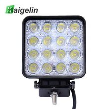10 Pieces 48W 16 x 3W Car LED Light Bar Work/Drive Lamp Spot Light for Indicators Motorcycle Driving Offroad Boat Car