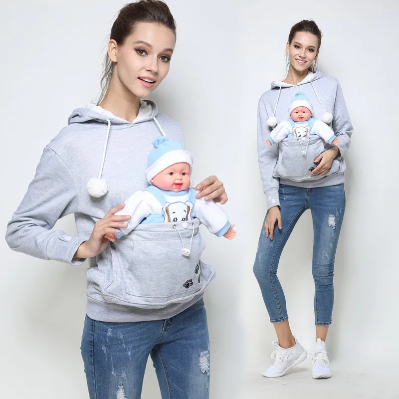 SESOAF Hoodies With Cuddle Pouch Mewgaroo Nyangaroo Dog Pet Hoodies For Casual Kangaroo Pullovers With Ears Sweatshirt SESOAF Hoodies With Cuddle Pouch Mewgaroo Nyangaroo Dog Pet Hoodies For Casual Kangaroo Pullovers With Ears Sweatshirt