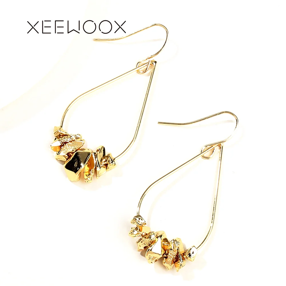Серьги из сплава с каплевидной медной леской XEEWOOX 2019 новости дизайнерская