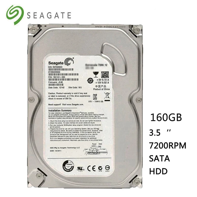 Seagate Brand 160GB Desktop PC 3 5 HDD 2GB s Internal Hard Drive 8MB 