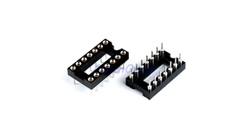 

10pcs/lot DIP-14 Round Hole 14 Pins 2.54MM DIP DIP14 IC Sockets 14 PIN 2.54 Adaptor Solder Type IC Connector In Stock