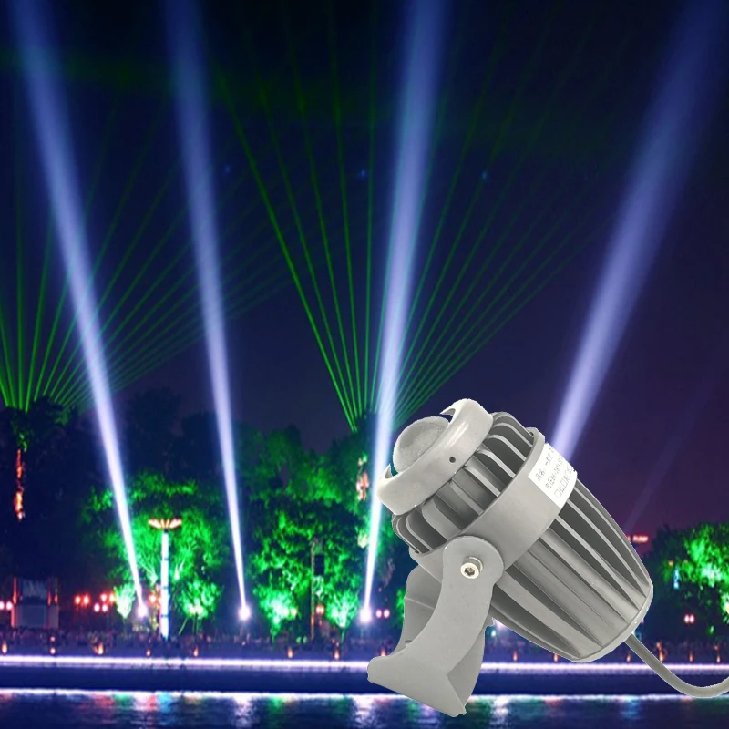 - A beam light spotlight led 10w ac85265 floodlight outdoor waterproof light pillars Exterior laser light construction lighting