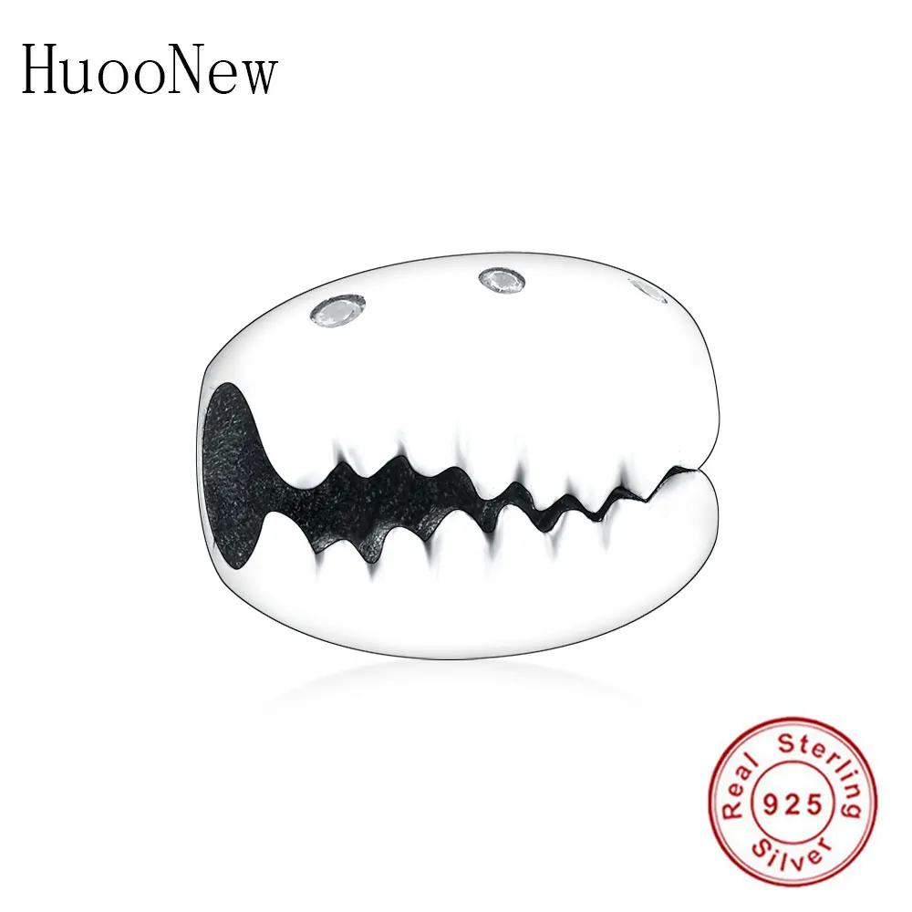 

Fit Original Pandora Charm Bracelet 925 Sterling Silver Magic Oval Shape Coffee Bean Shell Bead For Making Kid Berloque 2019 DIY