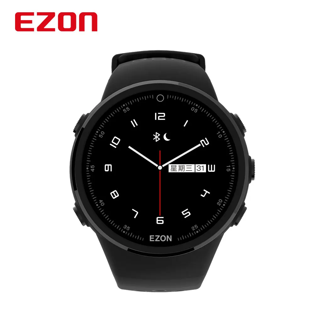 Смарт часы EZON с GPS Bluetooth оптическим датчиком пульсометром цифровыми спортивными