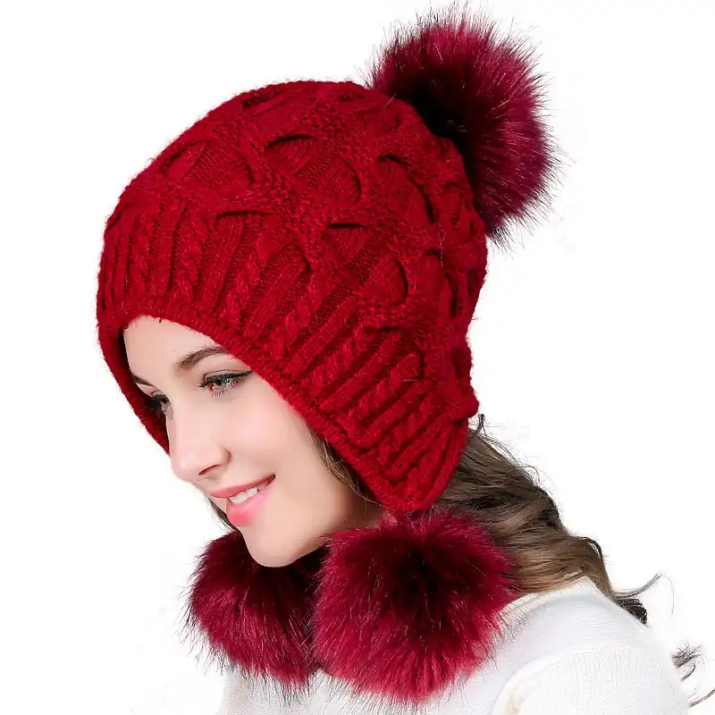 double bobble hat womens