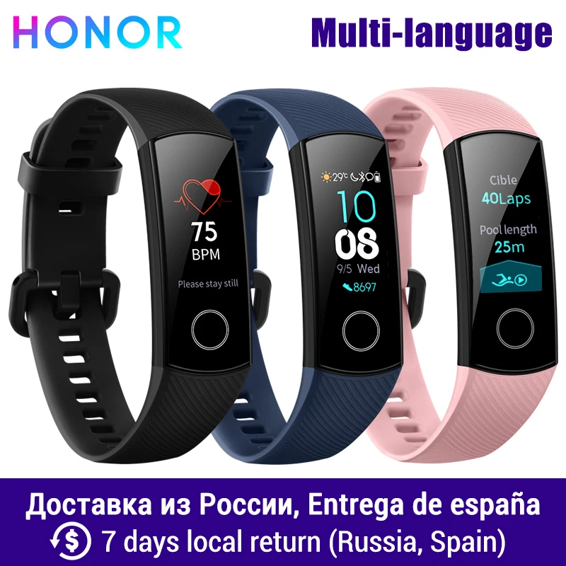 Huawei Honor Band 4 0.95 inch AMOLED Color Screen 5ATM Waterproof Swimming Supported Swim Posture Detect Heart Rate Sleep Snap