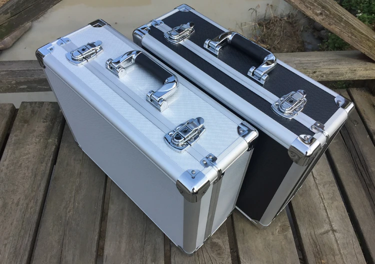 Hand-held Aluminum Alloy Toolbox Household Maintenance Toolbox Certificate Receiving Box Magic Projects Box shipping free