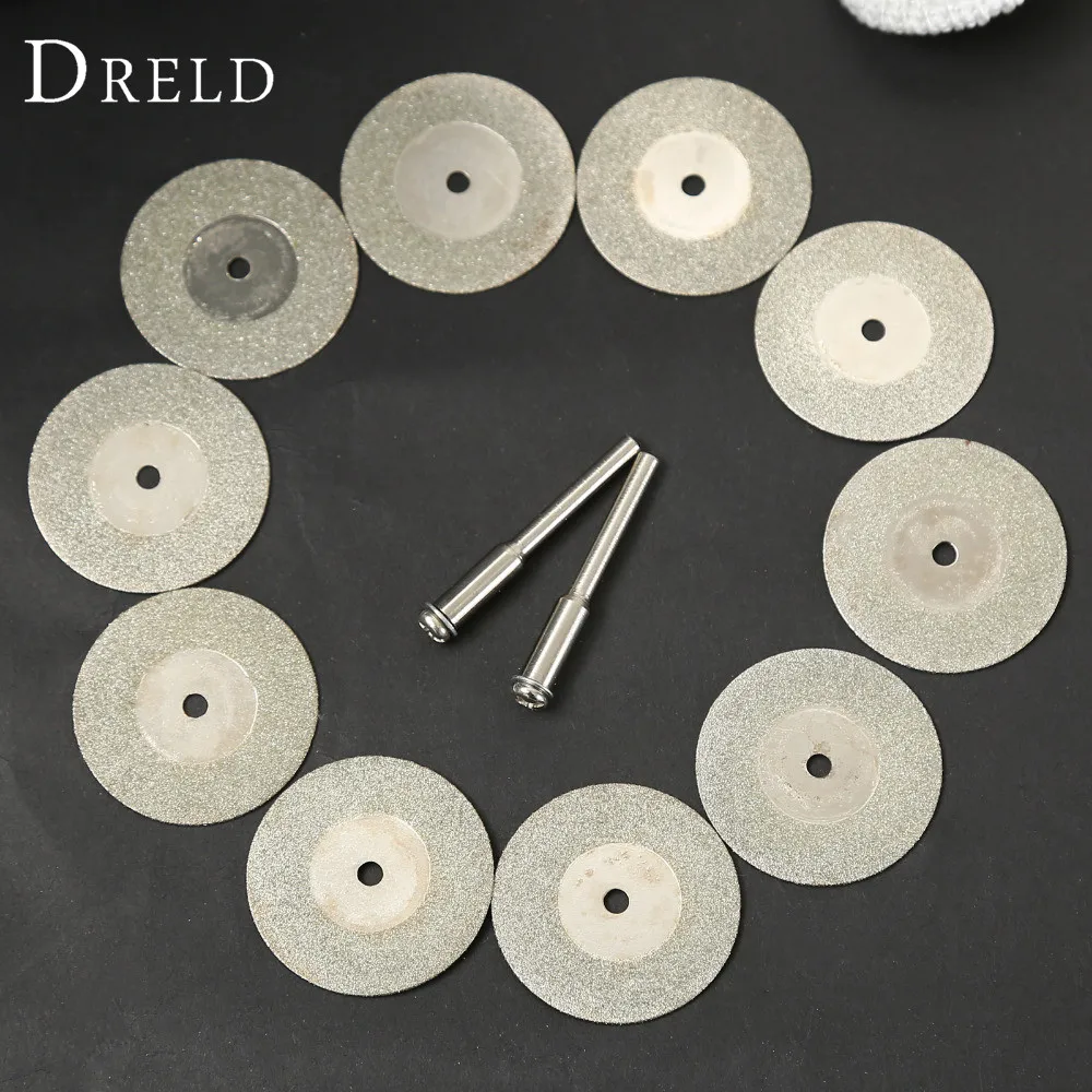 10pcs 30mm Diamond Cutting Discs Cut Off Blade Drill Bit for Dremel