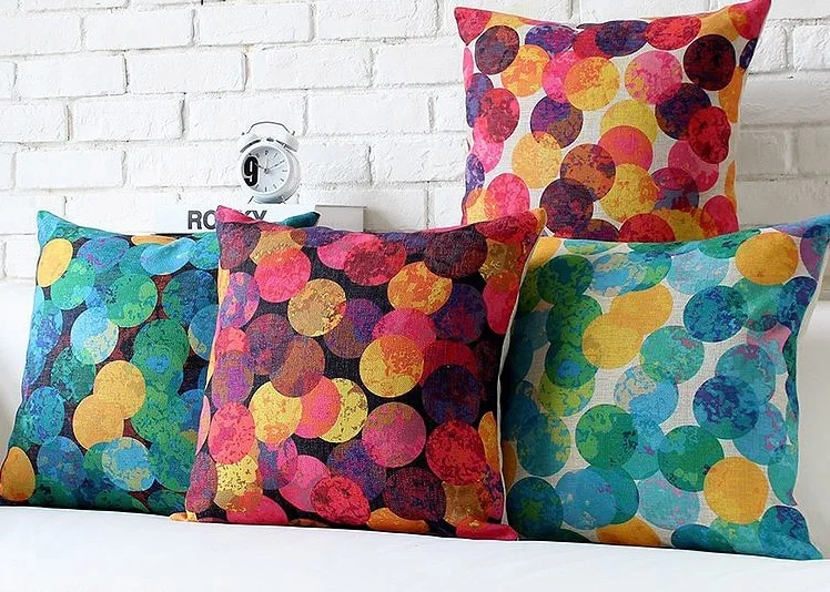 Colorful Leaves Magic Nature Red Green Blue Art Style Water Colors