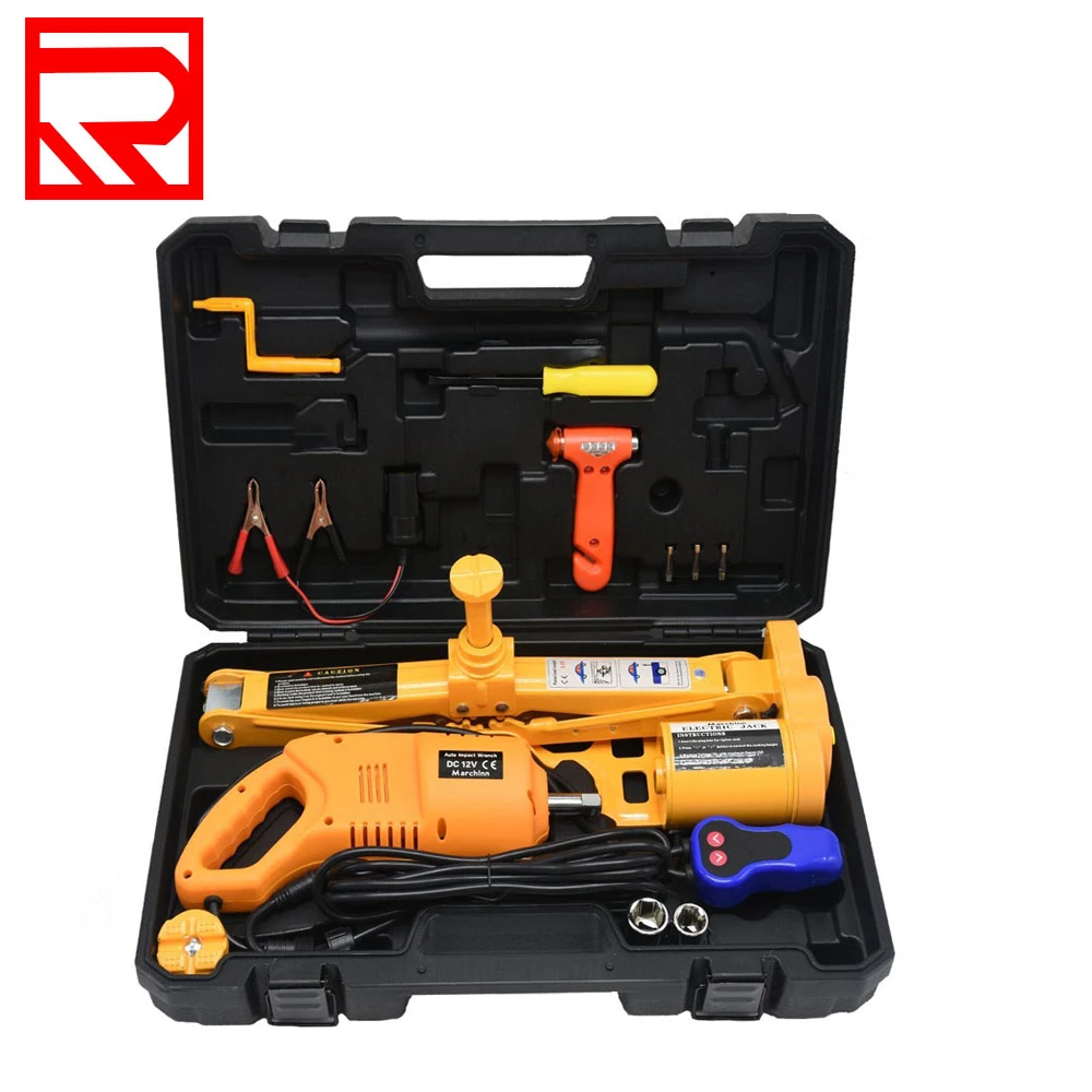 

Truck lift jack 2 functions Electric scissor Car Jack and Impact Wrench 12-45/17-52cm lift height for small trcuk lift