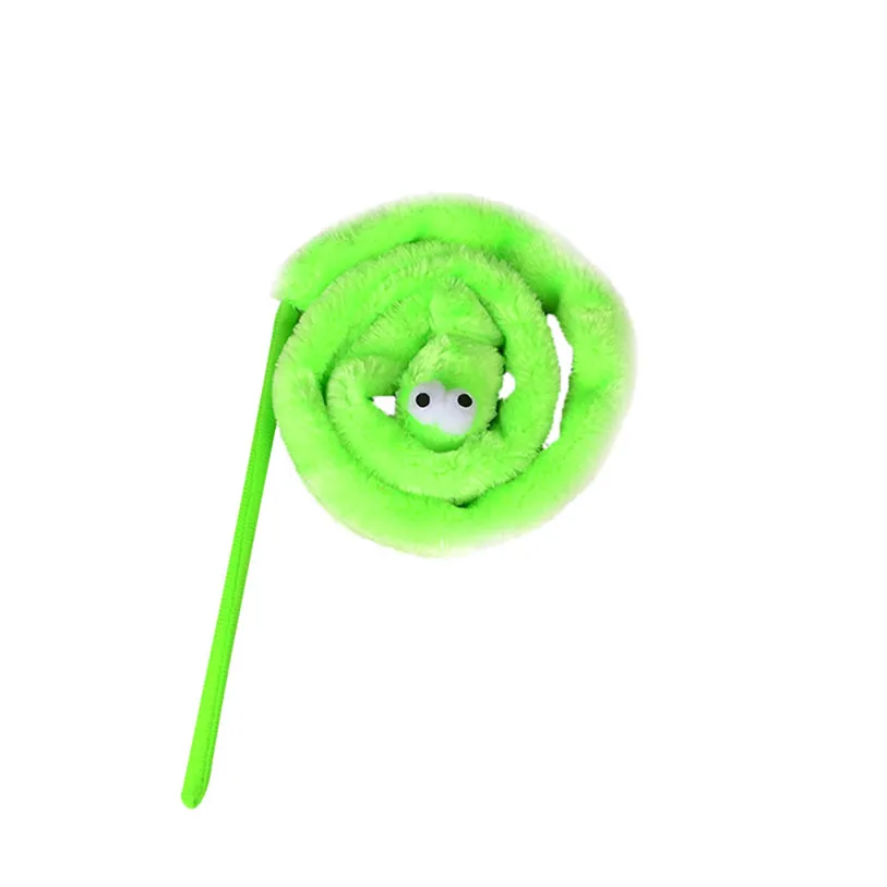 Pet Cat Teaser Funny Cartoon Snake Toys Plush Cat Wand Cat Catcher Teaser Sticks Cat Interactive Training Toys Wholesale noJY4 (3)