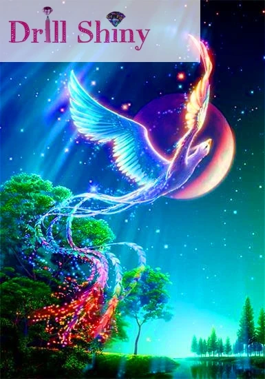 

DIY 5D Diamond Painting Full Square Mosaic Rhinestone Diamond Painting Animal Phoenix Painting Cross StitchEmbroidery Home Decor