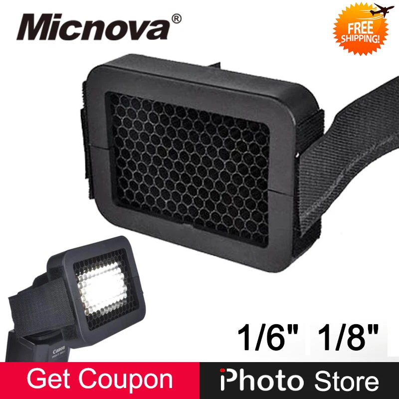 Купить micnova 1/4 "1/8" сетчатая вспышка "универсальный соты 1/6 ...
