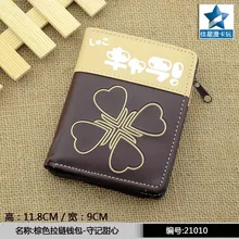 Японского аниме Чара-хранители PU короткие бумажник кошелек на молнии