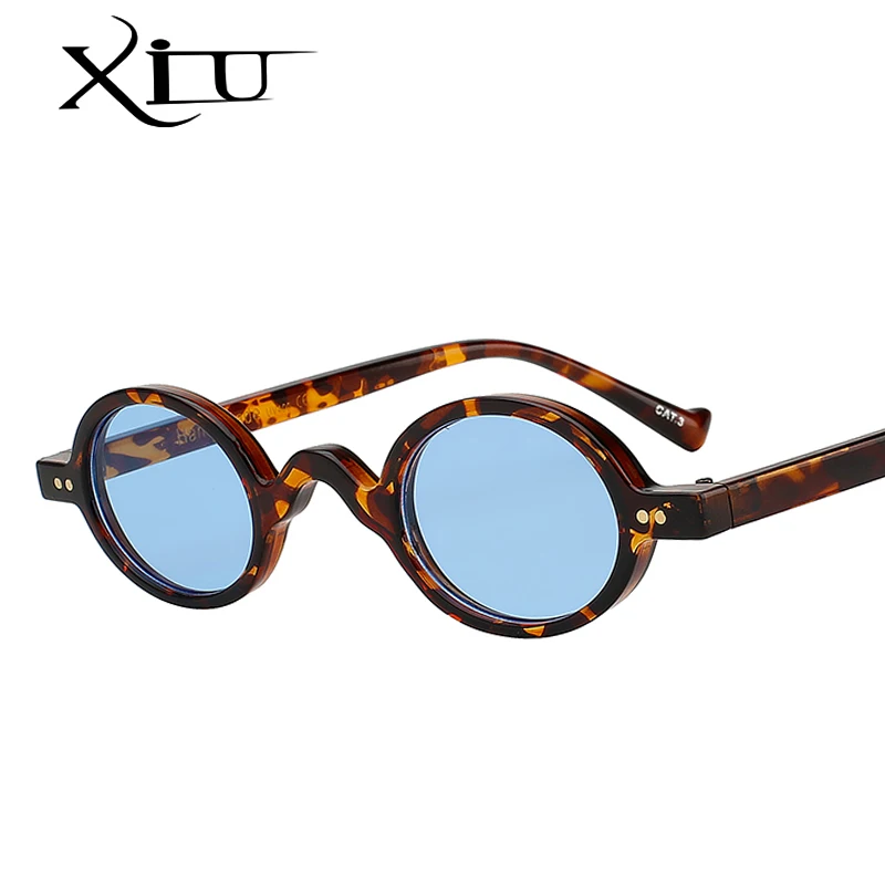 XIU маленькие круглые Винтажные Солнцезащитные очки женские фирменные дизайнерские модные линзы высшего качества модные очки мужские Oculos UV400