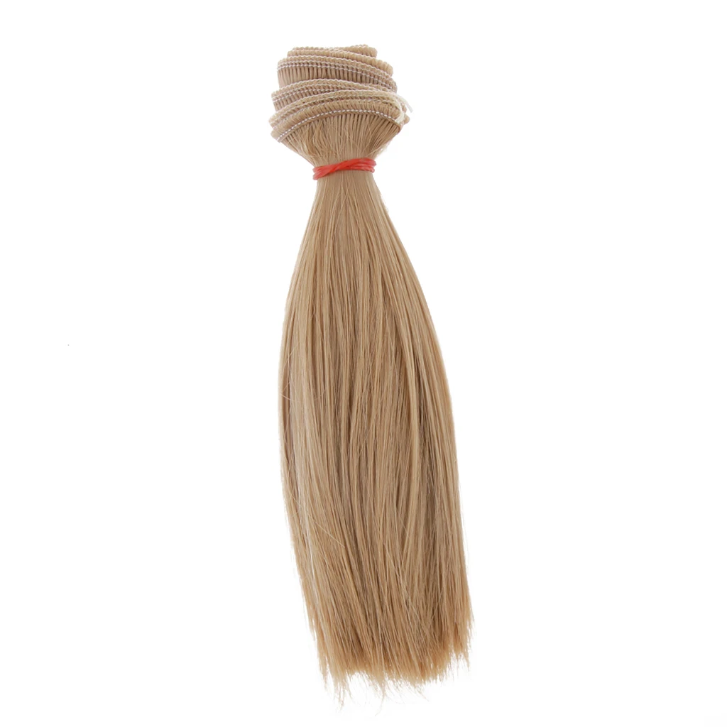 15x100cm  DIY Wig Straight Hair for Dolls Outfit Accessories  Circumference of the head 17-22cm  High-temperature wire material