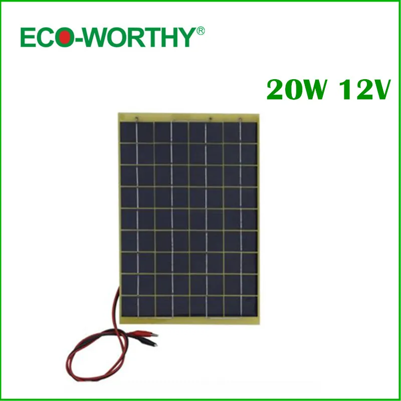 

20w 12V Solar Panel Kit Home Battery Camping Carava&solar charger&solar panel