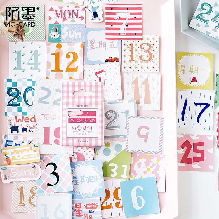Mohamm Calandar ежедневный мини декоративный планировщик скрапбук журнал Kawaii японские канцелярские принадлежности дневник наклейки