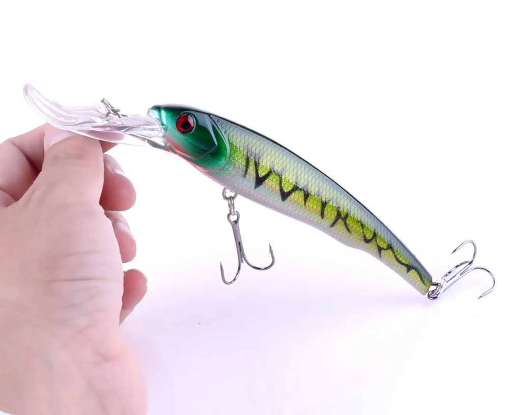 

1PCS Big Troll Fishing Lure Wobbler Crankbait Peche 16.5cm 28g Sea Minnow Bass Artificial Bait Pike Carp HENGJIA lures