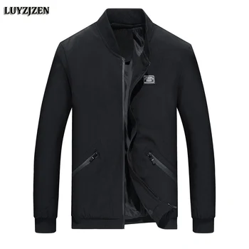 

LUYZJZEN Autumn Jackets and Coats 2018 Men Jaqueta Masculina Male Causal Fashion Slim Fitted Zipper Pockets Hombre Big Size K69