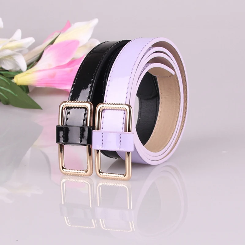 Candy-colored decorative wide belts Flat-day buckle belts Women's clothes Dresses decorative belts Student wild belts