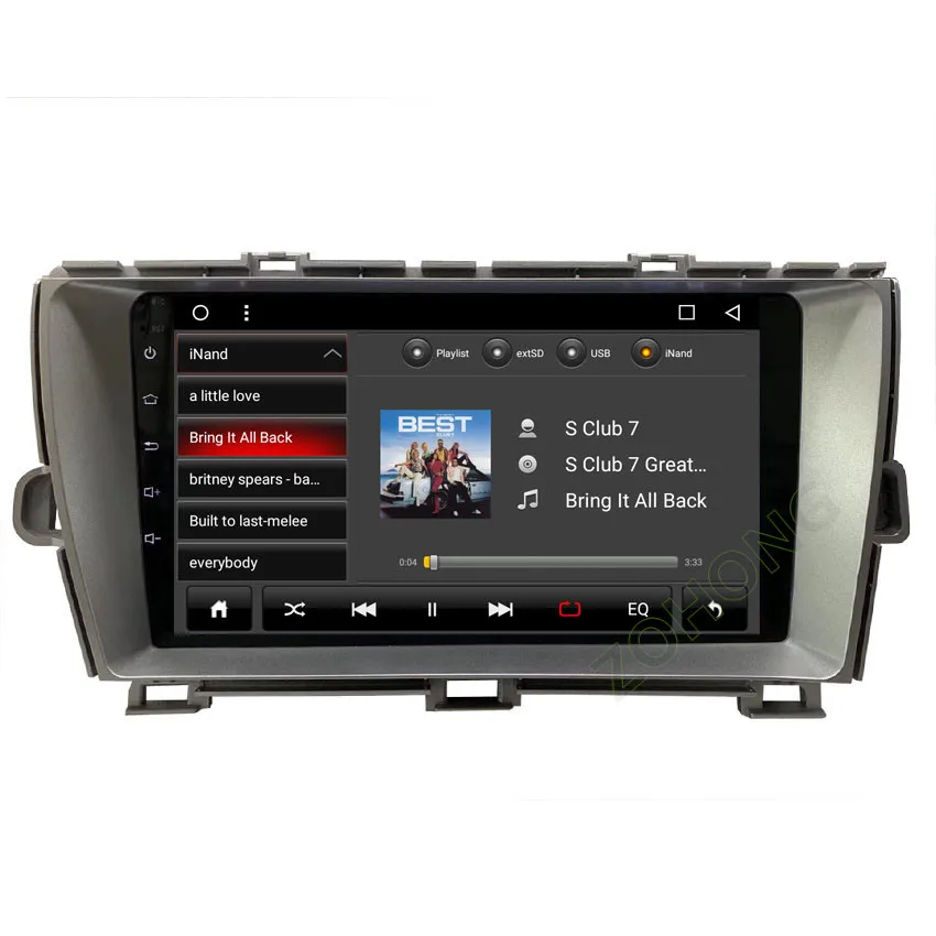 Best 9 inch PIP Octa 8 Core Android Car DVD Player for Toyota Prius auto Multimedia Navigation GPS Radio stereo FM bluetooth WIFI Map 5