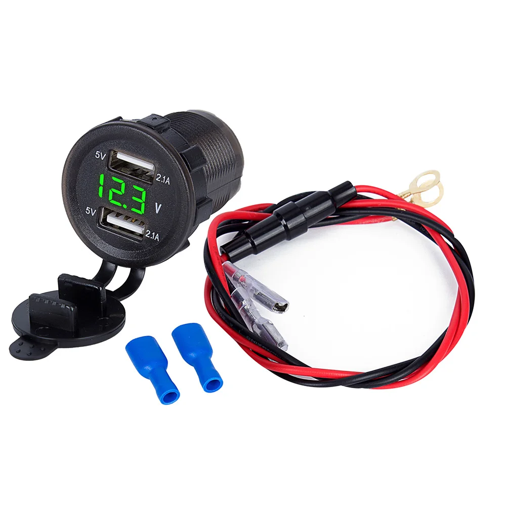 

Motorcycle Cigarette Lighter Car Cigarette Lighter USB Charger Phone GPS LED Digital Display Voltage Meter Watch Monitor 12v 24v