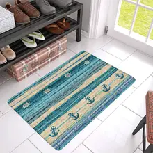 Навигация с изображением океана, якоря Противоскользящий дверной коврик домашний декор, персонализированный внутренний входной коврик резиновая подложка очень большая