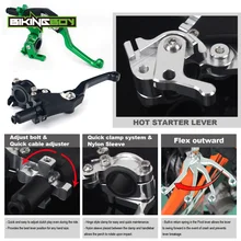 BIKINGBOY для Kawasaki KX 65 80 85 100 125 250 500 для детей ростом 95-16 KX 250 450 F 04-16 KLX 250 300 450R отрегулировать рычаг сцепления с горячего старта