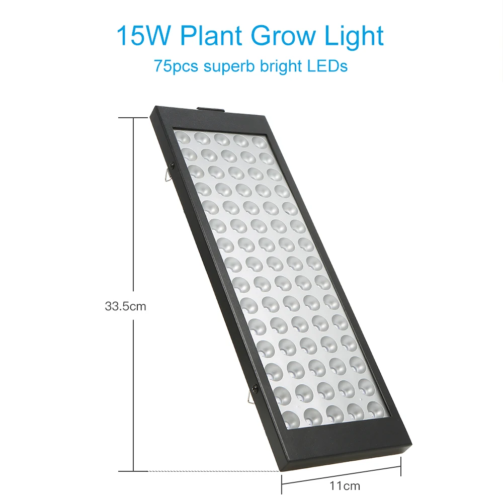 15 Вт 75 светодио дный светодиодный свет роста растений 810LM затемнения светодио дный растет лампа для парниковых растения на балконе завод