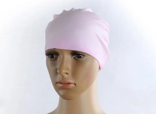 Высококачественная силиконовая водонепроницаемая шапочка для плавания высокоэластичная шапочка для ныряния взрослых - Цвет: Розовый