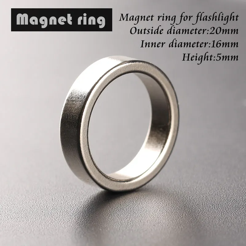 

Flashlight tail magnet magnetic ring 20*16*5mm ring outer diameter 20mm, inner diameter 16mm, high 5mm