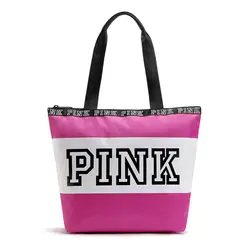 Эко путешествие на выходные сумка для покупок любовь розовый женские пляжные сумочки, сумки через плечо для женщин 2019 bolsa feminina
