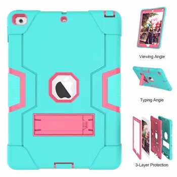 

Latest models Fashion Silicone CaseFor iPad 9.7 2017 Luxury Shockproof 360 Full Body Protective Cover Armor Defender Hard Cases
