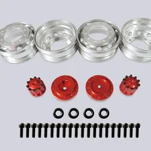 Подшипник Jonit Красного/черного цвета, сплав, оправа SS задние колеса/обода-Tamiya по супер скидке 1/14 Радиоуправляемый трактор прицеп R620 в R470 Benz инженерных грузовик