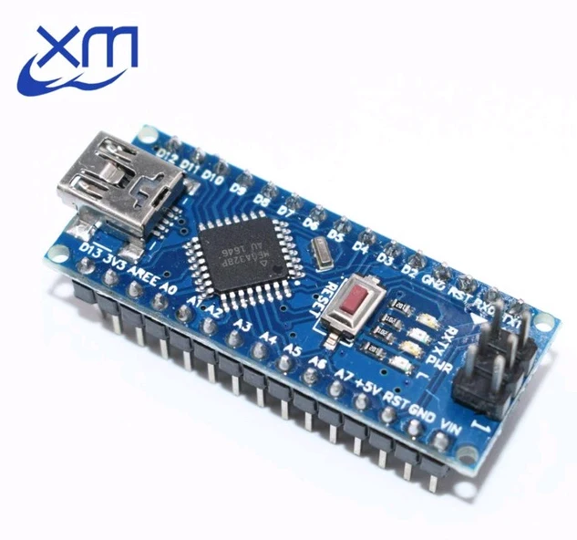 1 шт. синий/черный/красный ATMEGA328/168 P Nano V3.0 контроллер NANO V3 совместимый nano CH340 USB драйвер без кабеля для Arduino - Цвет: NANO-Blue soldered